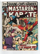 1975 MARVEL MASTER OF KUNG FU #27, #28 & DEADLY HANDS OF KUNG FU #11 RARE SWEDEN