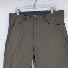 Eddie Bauer Convertible Tech Pants Men  s 38x30 Green Zip Off Stretch Hiking