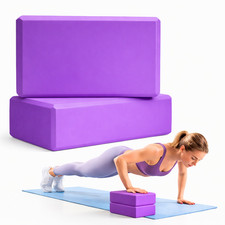 Yoga Blocks 2-Pack – High Density Foam Yoga Bricks for Balance & Stretching