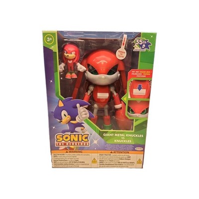 NEW Sonic The Hedgehog GIANT METAL KNUCKLES vs KNUCKLES Figure Jakks Lights