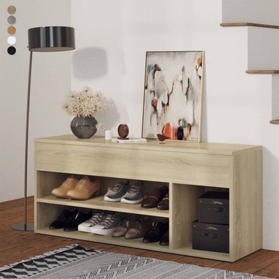 vidaXL Schuhbank Weiß 60x30x45 cm Holzwerkstoff