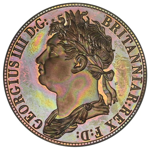 IRELAND George IV Crown 1830(c.2001) Bronze UNC 'Patina' Pattern