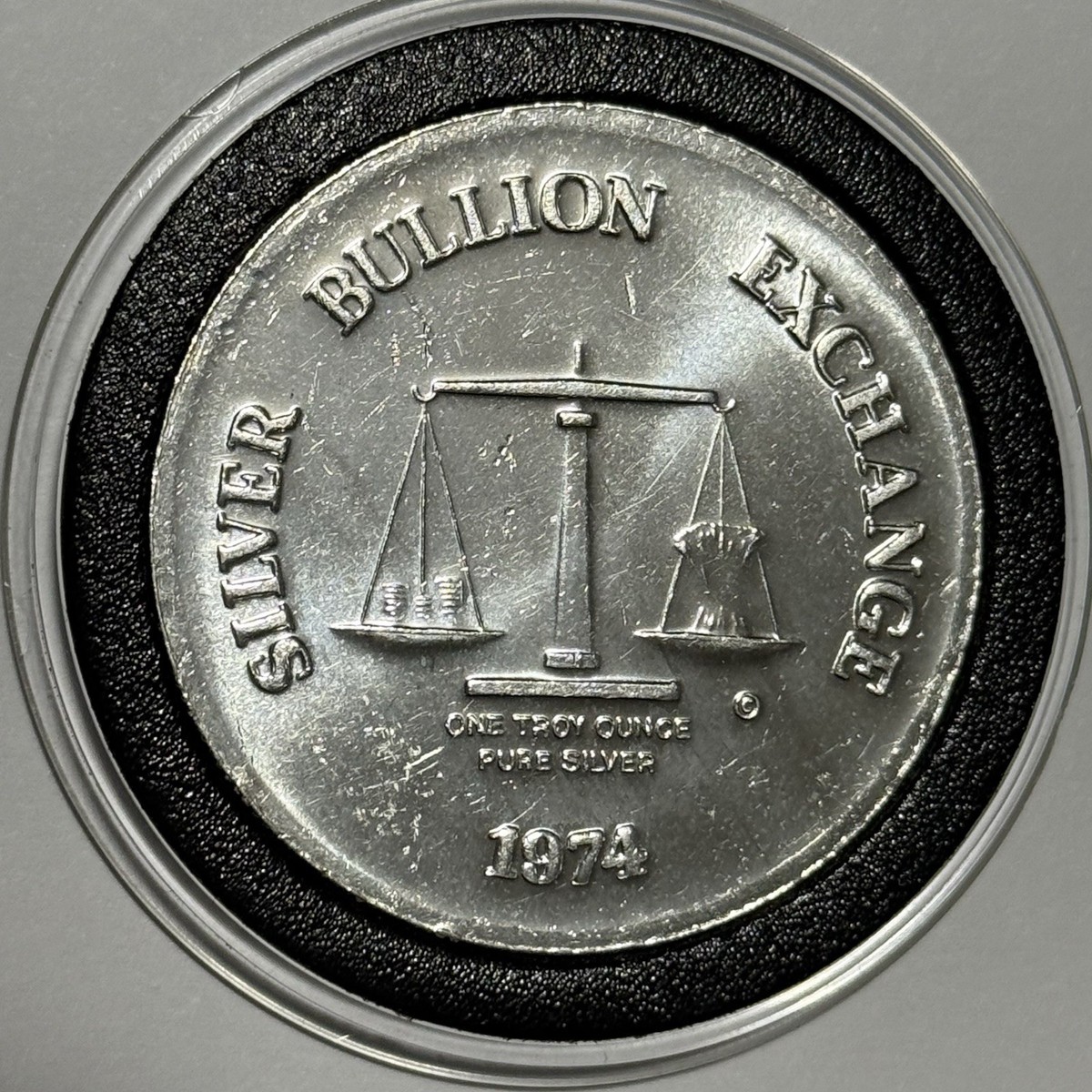 1974 Monark Silver Bullion Exchange Coin 1 Troy Oz .999 Fine Coin