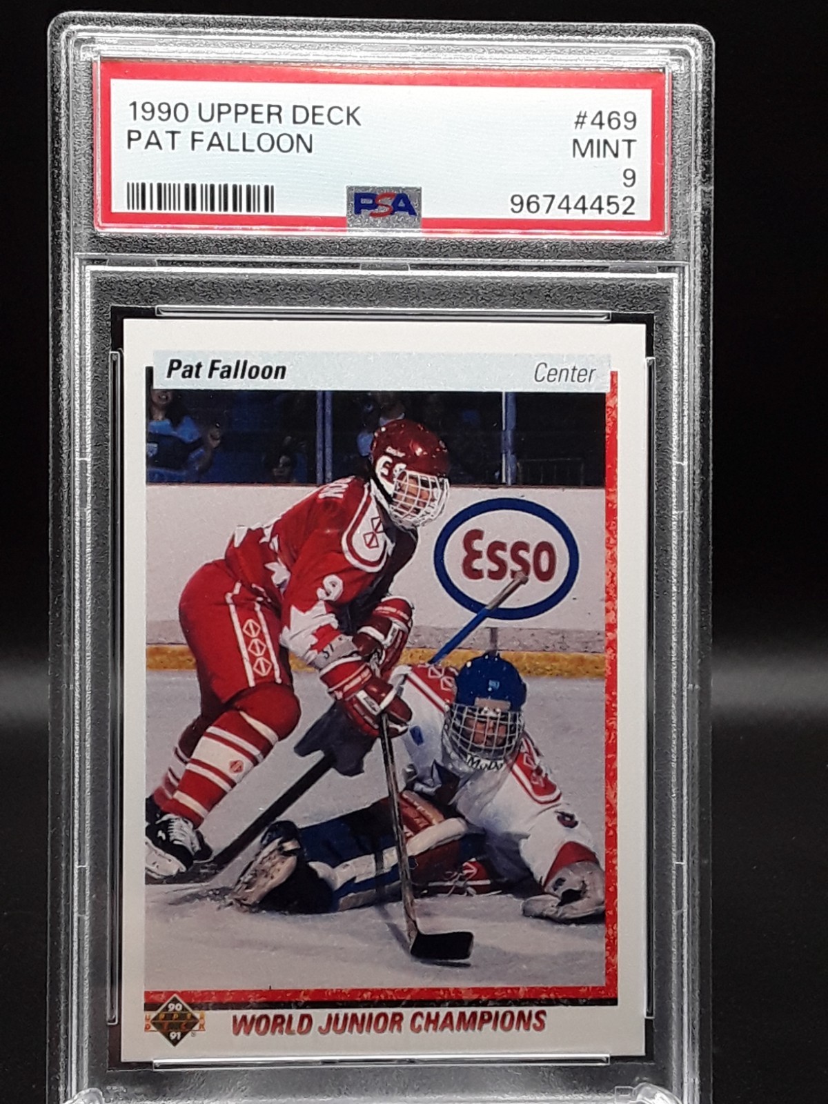 1990-91 Upper Deck World Junior Champions #469 Pat Falloon Rookie RC PSA 9 MINT