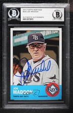 BAS 2012 Topps Heritage Joe Maddon #343 BGS Authentic Auto ow6