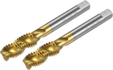 2Pcs Spiral Flute Thread Taps, 1/2-13 UNC H2 Screw Threading Tap, Titanium Coate