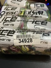 Ice Yarns 8 Skeins Sale Eyelash Blend White Rainbow New