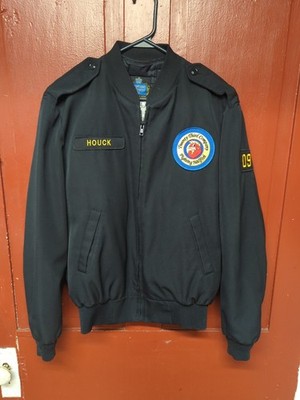 Vintage Neptune Garment Mens Army Officer Wool Bomber Jacket Size