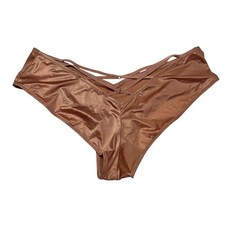 Victoria's Secret Strappy-Back High-Leg Cheeky Panty Toffee Size Large