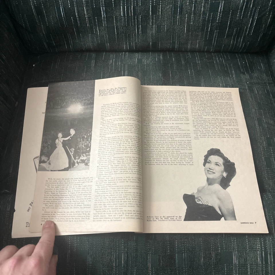 1956 Lawrence Welk Magazine Behind The Scenes Champagne Music Makers Foto 2 de 4