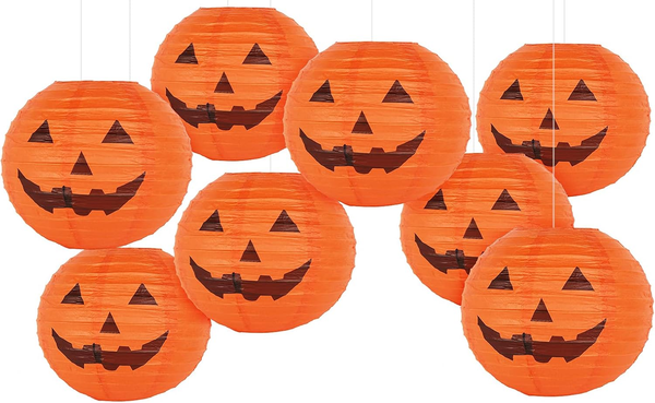 Lampions Halloween Laterne Papier KüRbis Papierlaterne HäNgedeko Halloween Party-image