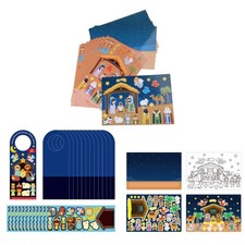 Nativity Scene Stickers Ornament Religious Party Games Activities for Christmas