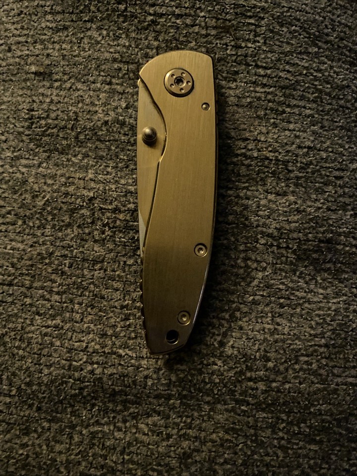 Smith & Wesson S&W Executive Gold Titanium Folder Framelock Pocket ...