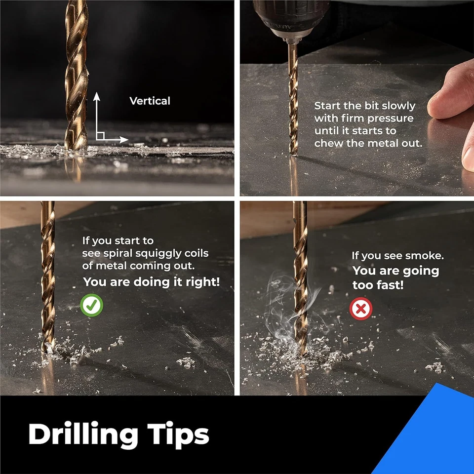 20x 5/64" Drill Bit Set HSS Titanium Jobber Length Twist Metal Drill Bits Tools - Image 4 of 4