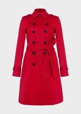 Hobbs London Saskia Trench Coat Red Women's Size Us 8 Uk 12 Nwt $400