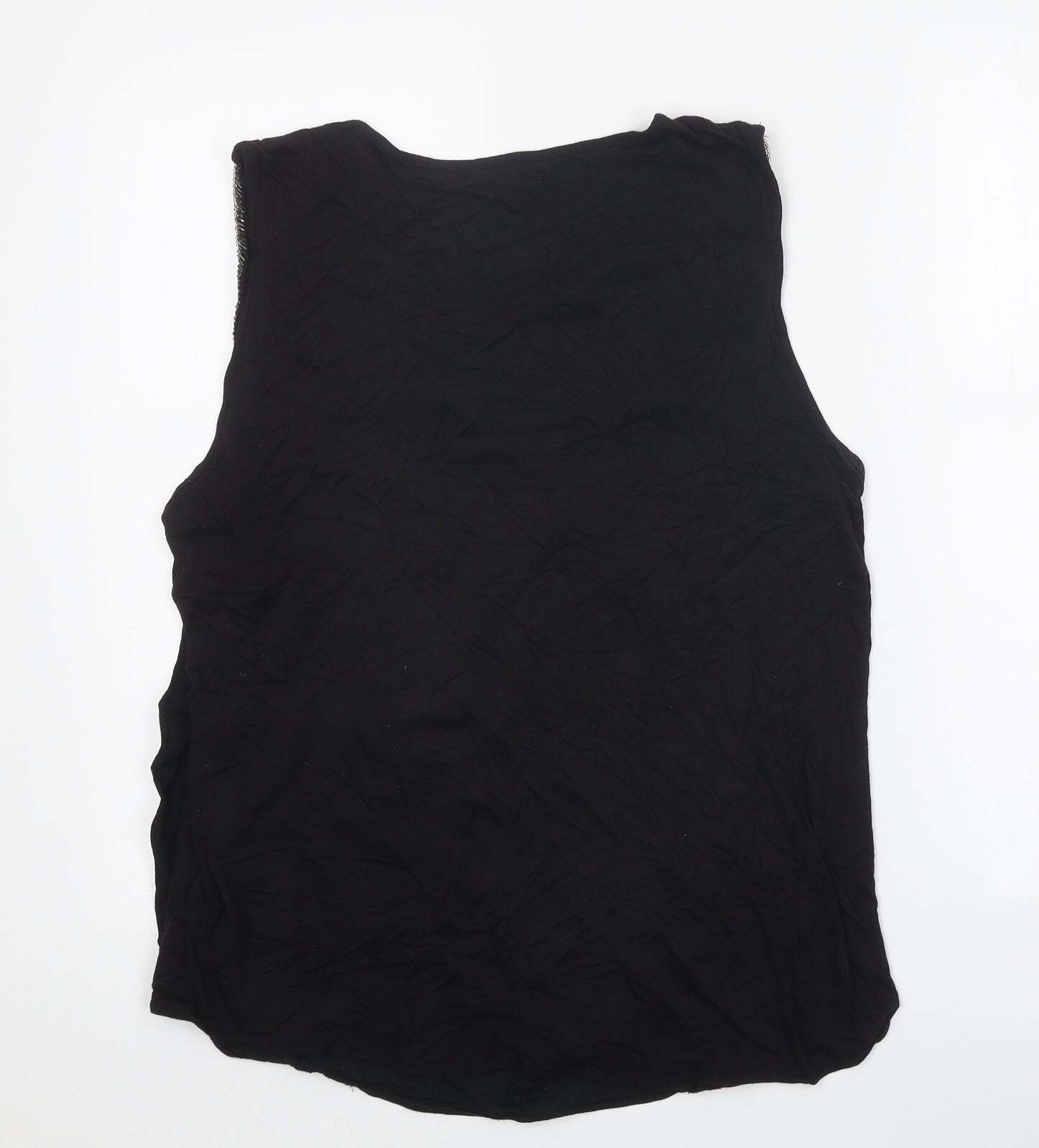 Zara Womens Black Polyester Blend Basic Tank Size… - image 2