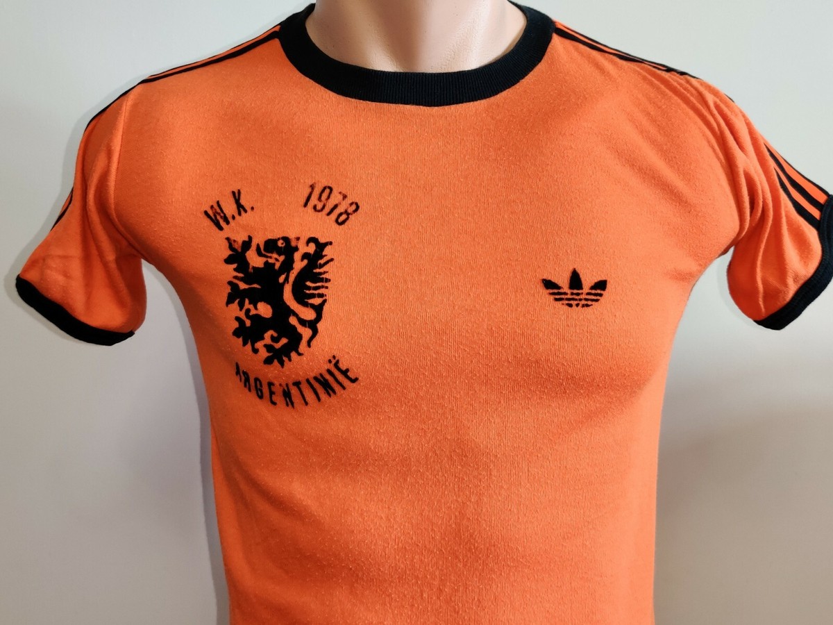 Netherlands Cotton Tee Football Shirt 1978 Adidas Jersey Soccer