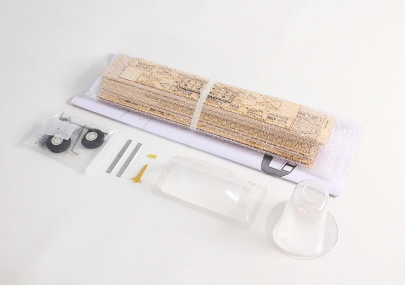 HOT BF109 Model RC Airplane Balsa Wood Fixed Wing Aircraft KIT Wingspan 1070mm - Image 2 of 4