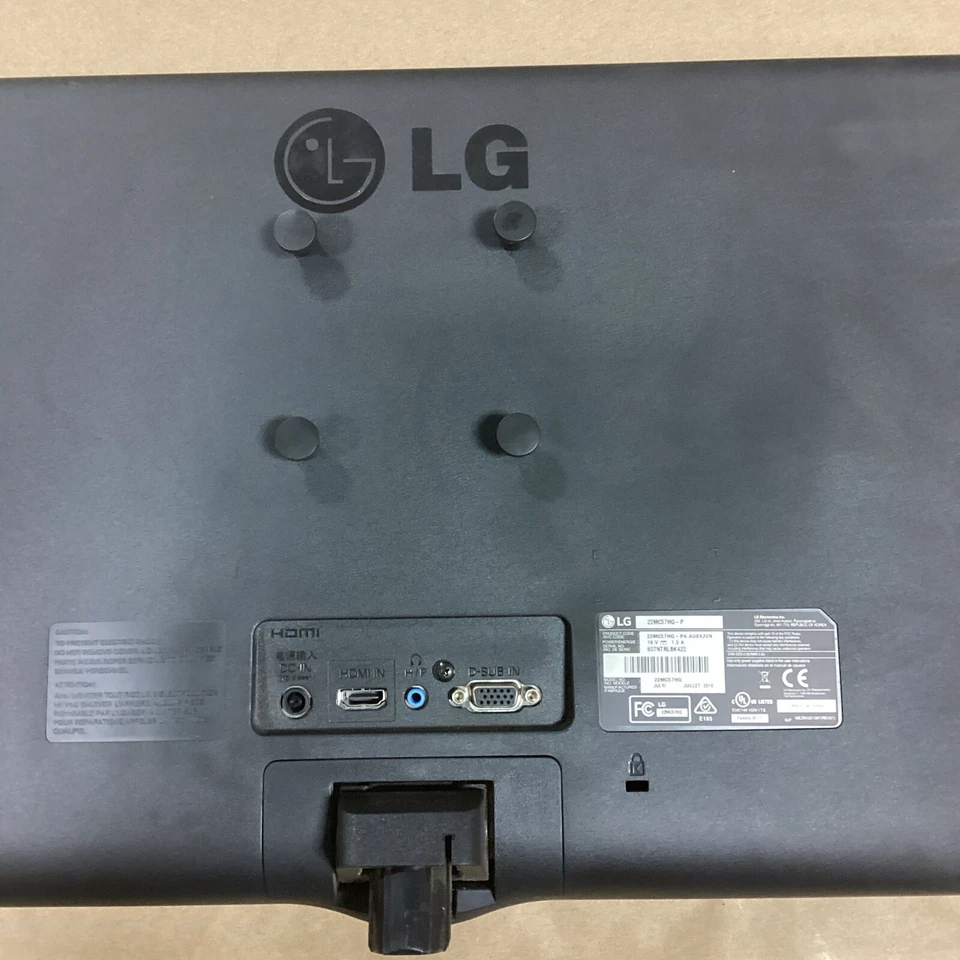 LG 22MC57HQ-P 22" IPS Monitor***NO POWER CORD E59 - Image 3 of 4