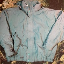 Vintage Faded Green Eddie Bauer puffer windbreaker jacket
