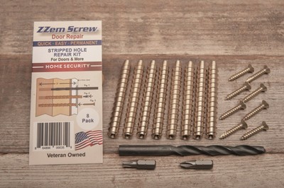 8 Pk 3 Zzem Screw Door Security Stripped Screw Hole Repair Kit Ebay