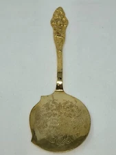 VINTAGE RAIMOND GOLDPLATED CAKE & PIE SERVER KNIFE 10"