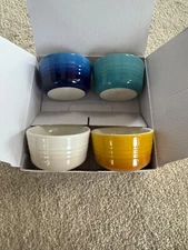 LE CREUSET RIVIERA COLLECTION SET OF 4 MINI RAMEKINS, NIB, 100 ML, 3" ROUND