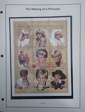 MONGOLIA - DIANA - THE MAKING OF A PRINCESS  - SOUVENIR SHEET  - MNH