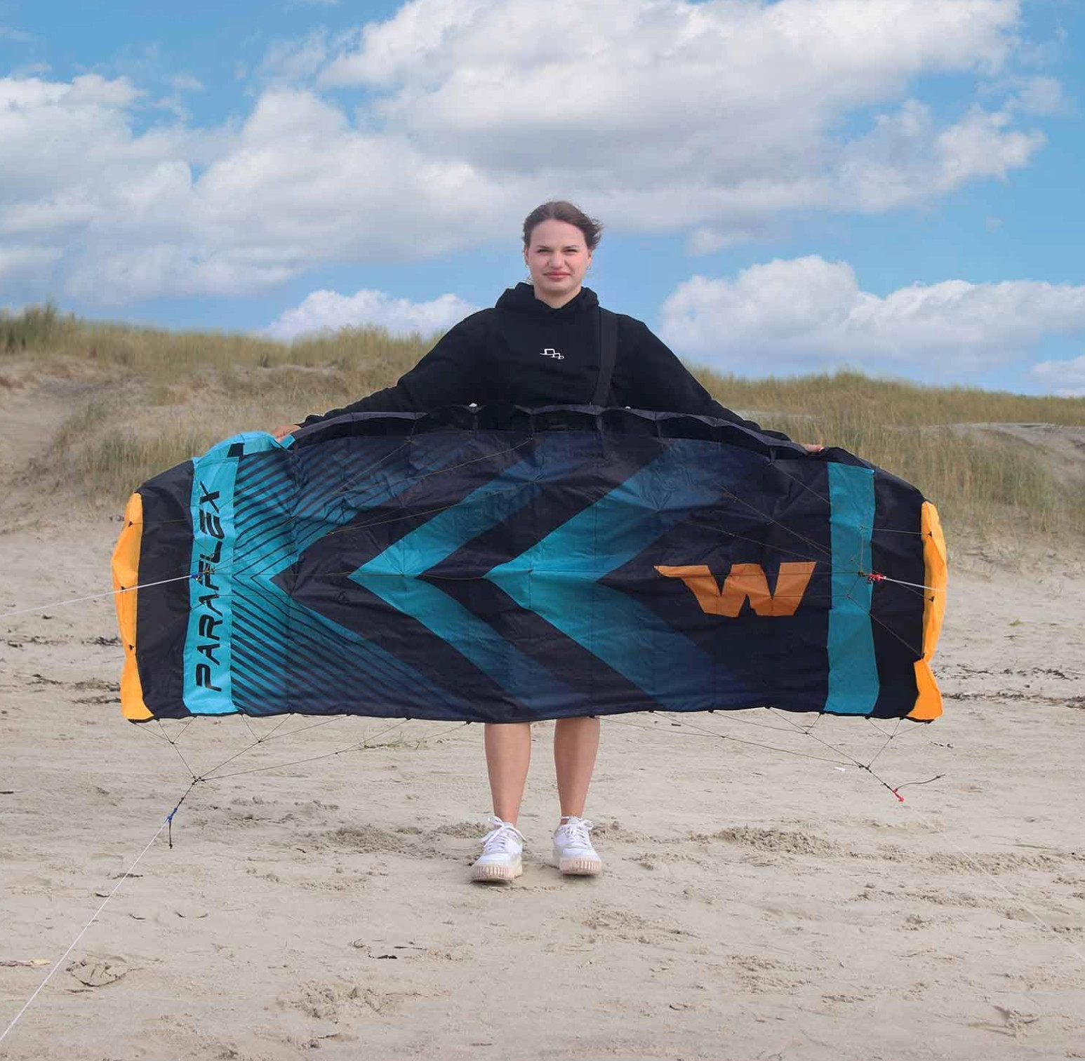 Cerf-volant Wolkenstürmer Paraflex Trainer 2.3 avec barre de pilotage