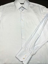 Hugo Boss Mens Button Front Long Sleeve Blue ...