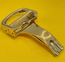 QUALITY 16MM FOLDING DEPLOYMENT BUCKLE FOR CARTIER LEATHER STRAPS SHINY