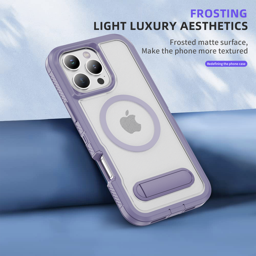 For iPhone 16Pro Max 15 14 13 12 11 Magnetic Matte Foldable Stand Hard Back Case - Picture 47 of 59