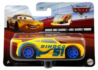 DINOCO CRUZ RAMIREZ Pullback Disney Cars Mattel Auto Vehicle Toy 10 cm