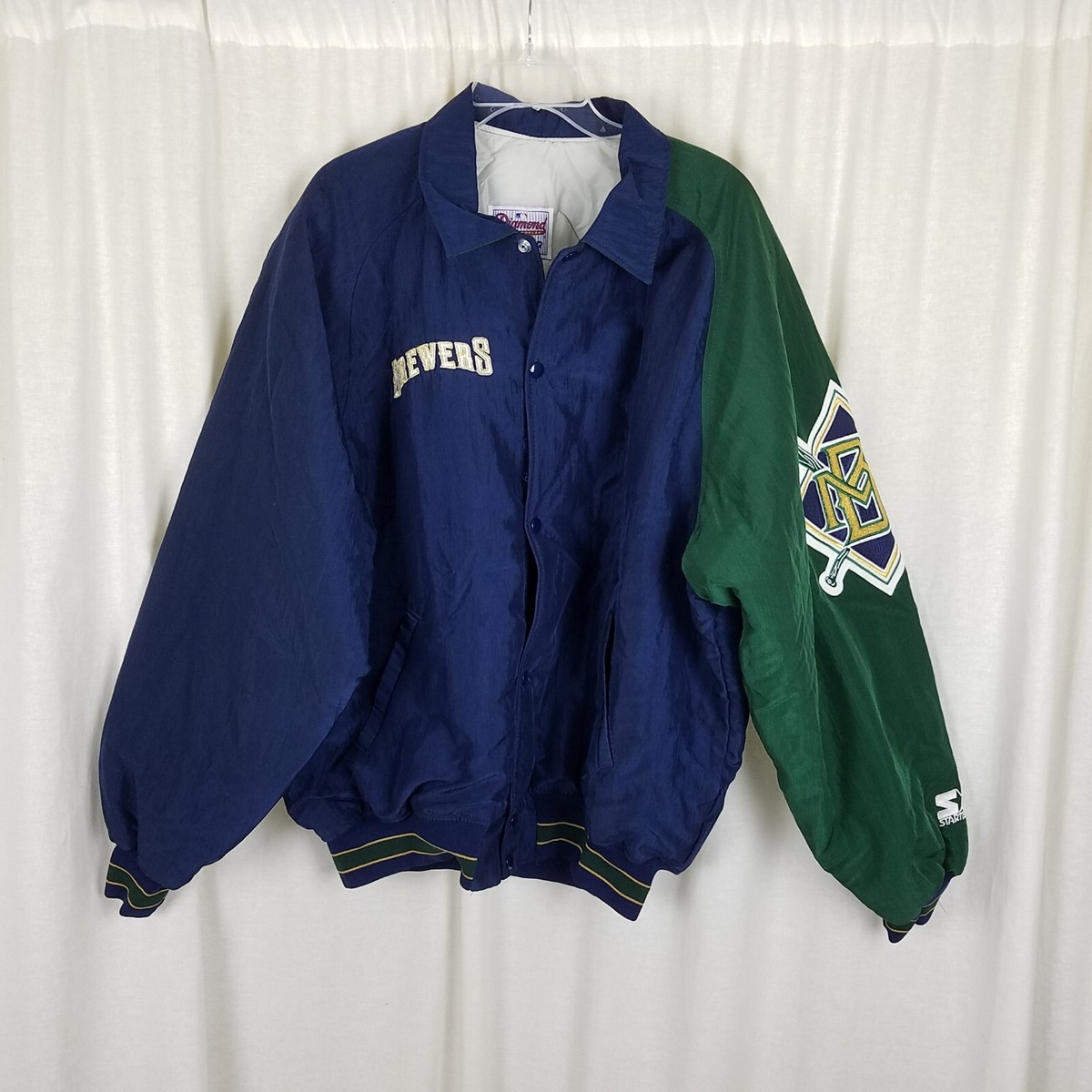 Vintage Brewers Starter Diamond Edition Puffer Snap Up Jacket