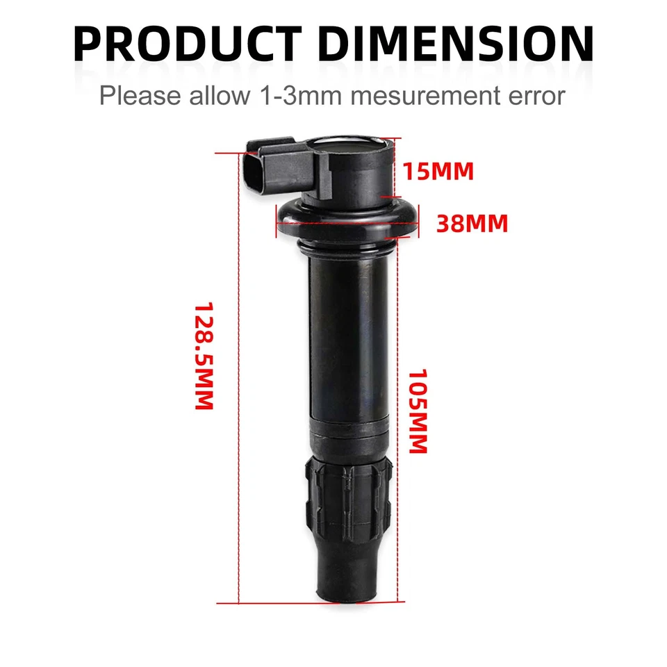 Juego de 4 bobinas de encendido para Yamaha YZF-R1 YZFR1 YZF R1 2007 2008 4C8-82310-00-00 Foto 3 de 4