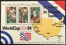 USA #2837 World Cup '94 Soccer Championship Mint Never Hinged Souvenir Sheet