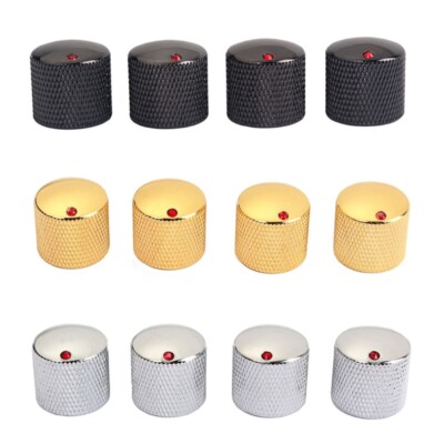 4Pcs Volumes Tone Dome Top Knobs for Electric Guitar & Bass Part Enduring