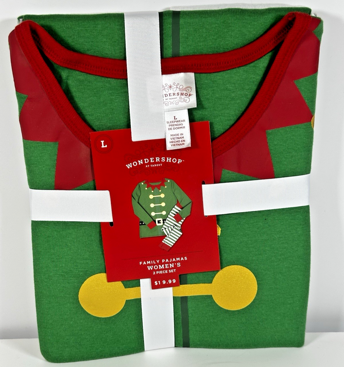 Target Wondershop Women's Christmas Elf 2-Piece PJ Set (T1)