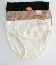 3 Warner's Lace Hi Cut Panty Multi 5109 Sz 8/XL - NWT