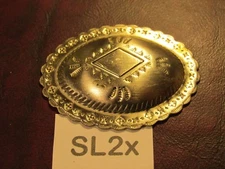 TRINITY CONCHOS MEDIUM SL2 X Nic. SILVER VINTAGE High Quality USA Leather Craft