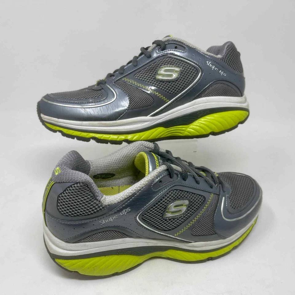Zapatillas de paseo Skechers Shape-Ups para mujer 8 1/2 amarillo plateado 8,2,4:K.4,4 Foto 3 de 4