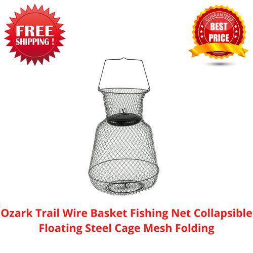 Ozark Trail Collapsible Floating Wire Fishing Basket eBay
