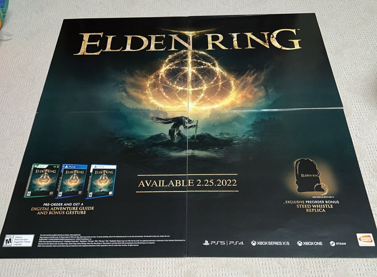 「ELDEN RING」 B2ポスター　非売品 PS5 PS4 ELDEN RING B2 Size Promotional Game Poster Japanese Ver