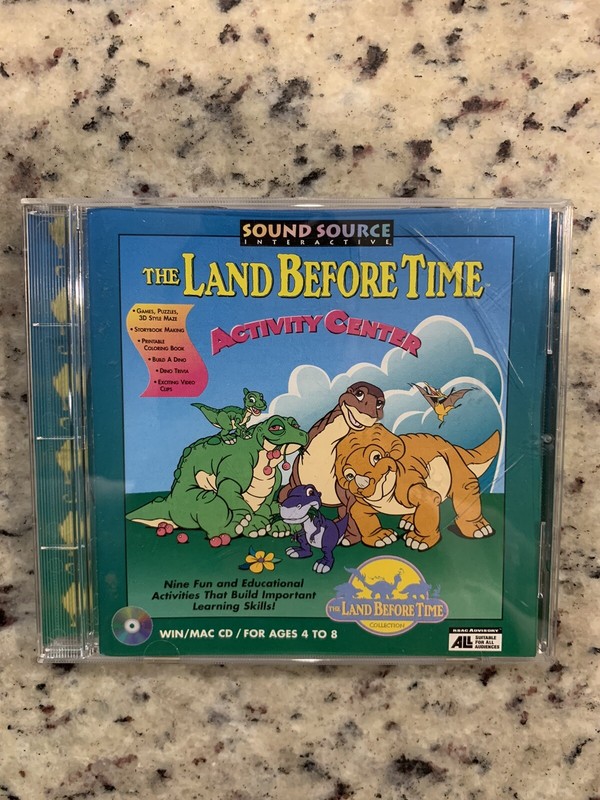 The Land Before Time PC CD-ROM  1997 Activity Center, Tested & Working.Preownedq