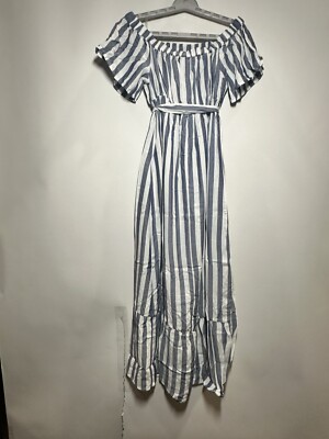 Striped Short Sleeve Woven Maternity Dress - Isabel Maternity XS | eBay
