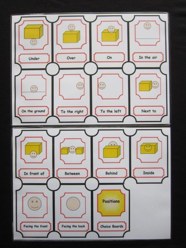 Tarjetas de posiciones/ubicaciones autismo/TDAH/Ayudas a la comunicación visual/PECS/SEN - Imagen 7 de 39