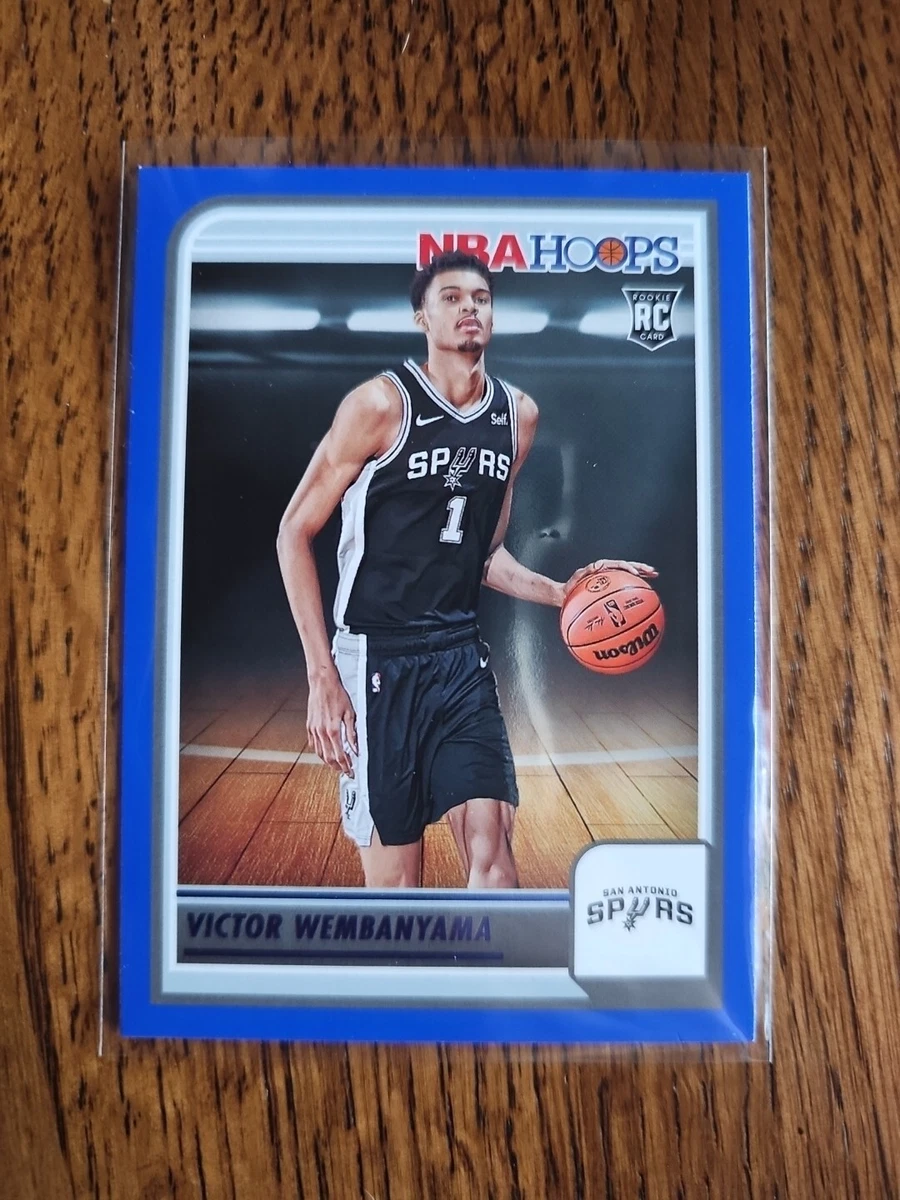 Victor Wembanyama 2023-24 Panini NBA Hoops Blue Parallel SP Rookie 