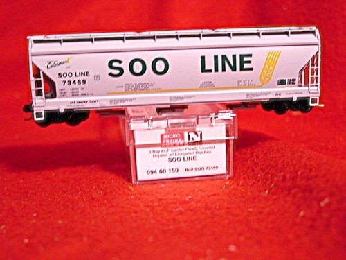 Tolva cubierta MTL 094 0 0150-2 SOO LINE 'TRIGO' 3 bahías ACF #73469 'NUEVA' ESCALA N | Zustand: New