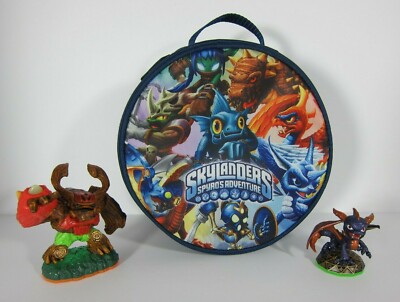 Skylanders Spyro's Adventure Round Zip Carrying Case + Spyro and Tree Rex