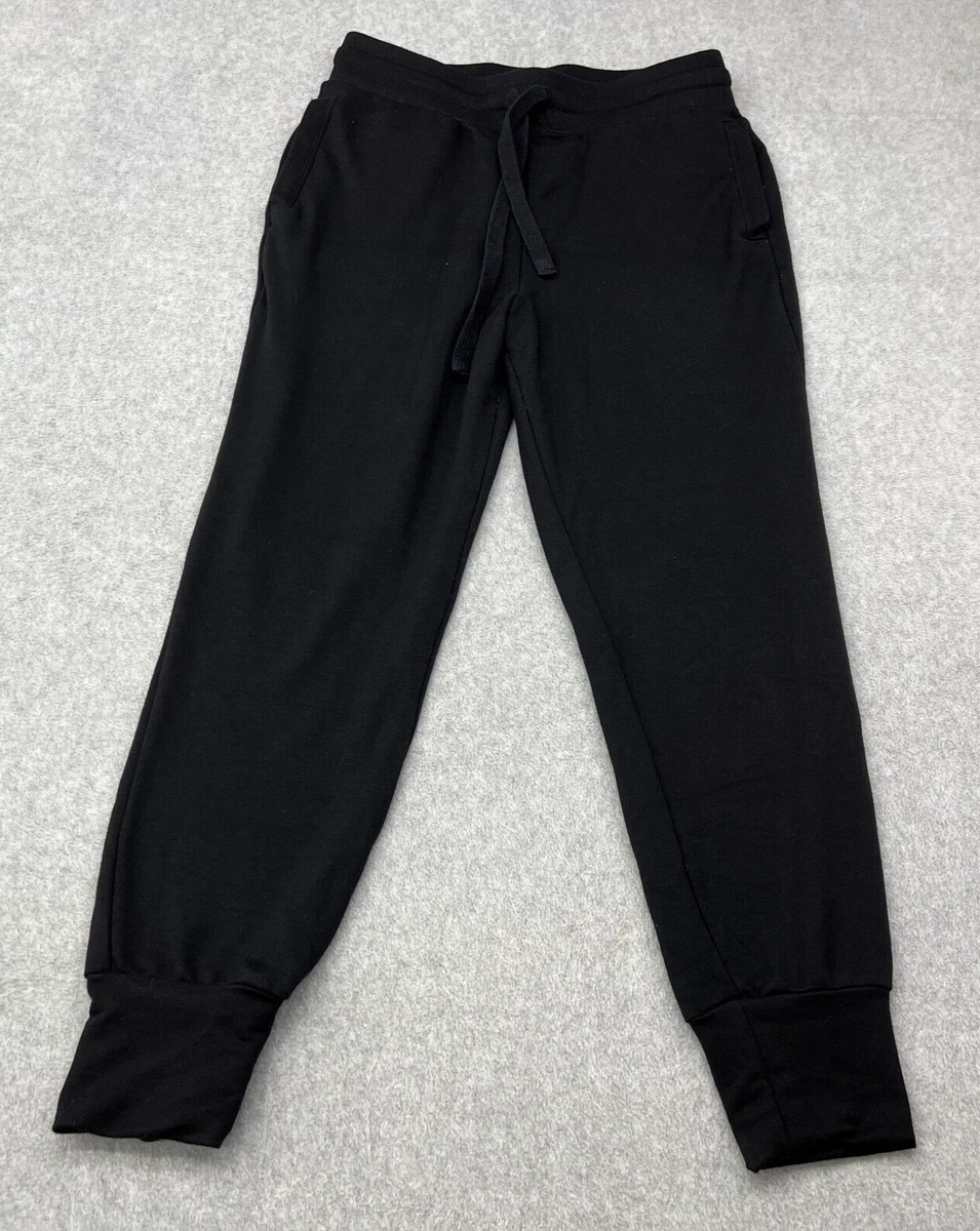 Fabletics Pants Womens Medium Black Joggers Drawstring Workout Lounge Wear  READ